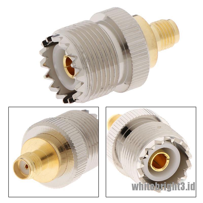 &lt; White3 &gt; 1Pc Adapter RF SL16-K / SMA-K Ke SO-239 PL259 Female Tipe M