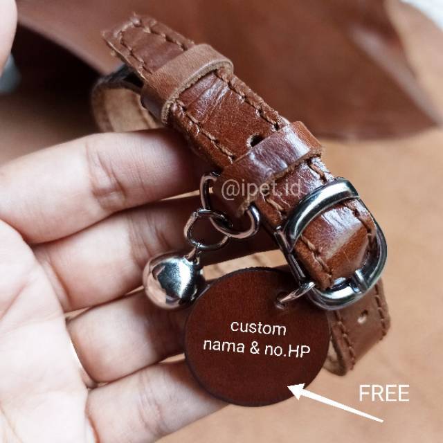 KALUNG ANJING KECIL KULIT NAMA CUSTOM