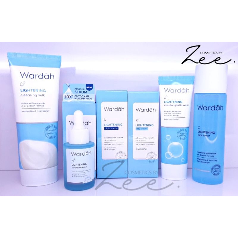 Wardah Lightening Paket Lengkap | Paket Skincare Wardah Lightening | Wardah Lightening Series | ORIGINAL | BPOM-PAKET A 6 ITEM