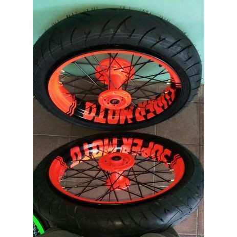 Sepaket Velg Supermoto KLX D Tracker Plus Ban