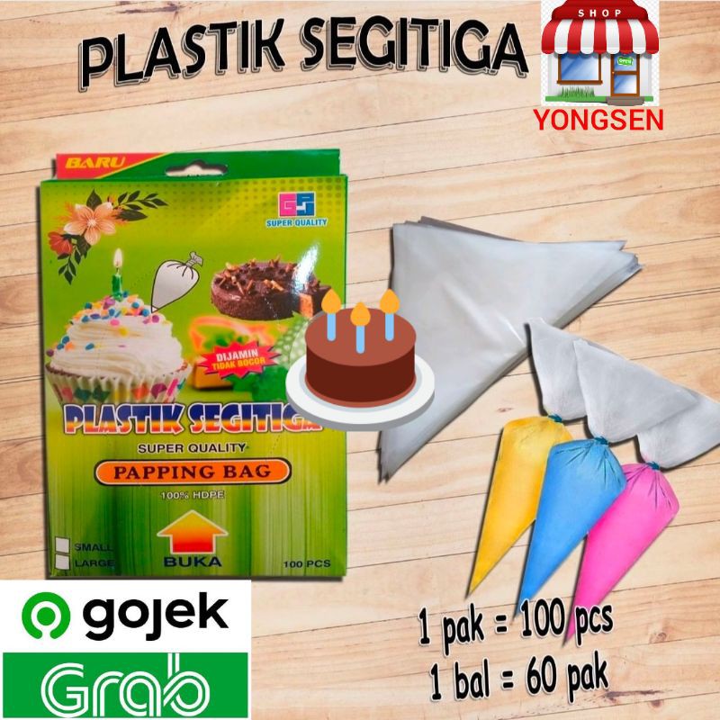 

plastik segitiga / papping bag isi 100 lembar
