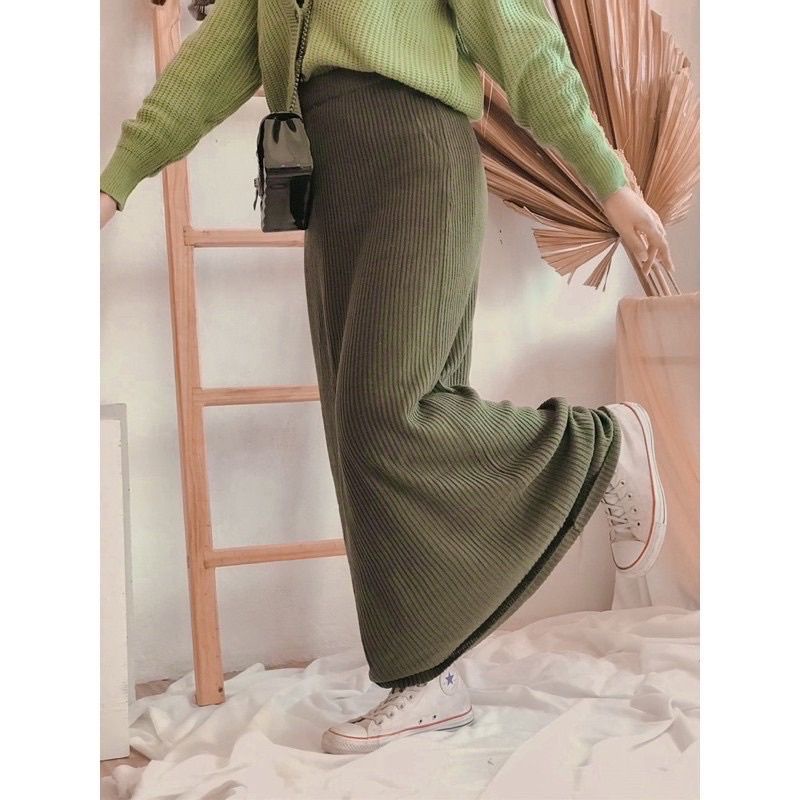 (PROMO) Rok Span Rajut scuba knit /rok span  Skirt Premium/ Rok Kint Polos 40-85 kg/HighWaist Wanita