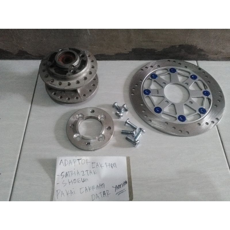 adaptor cakram depan suzuki satria hiu satria lumba pakai cakram datar Jupiter