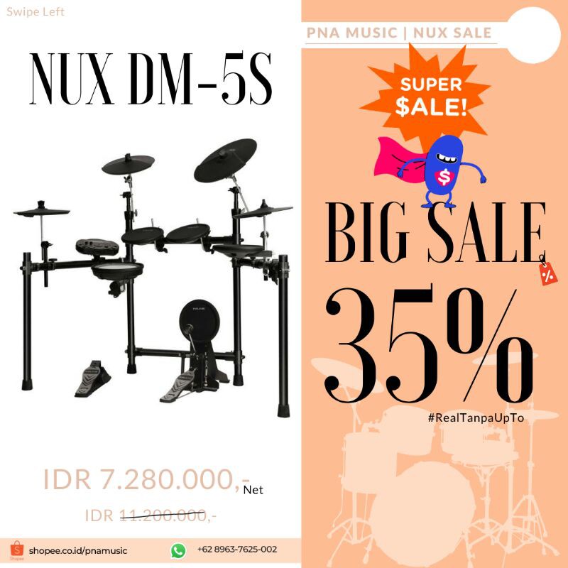 NUX DM-5S Electric Drum Kit