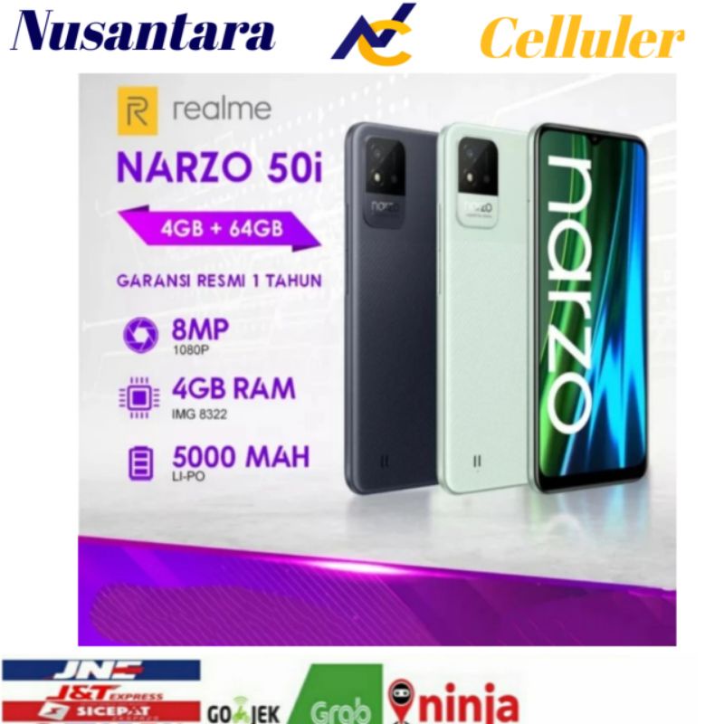 HP REALME NARZO 50i 4G RAM 4 GB ROM 64 GB [Realme Narzo 50i 4/64 GB] GARANSI RESMI