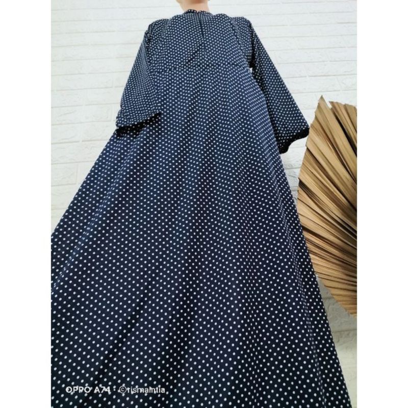 GAMIS HYGET JUMBO BUSUI MOTIF SABRINA POLKADOT TERBARU TERMURAH