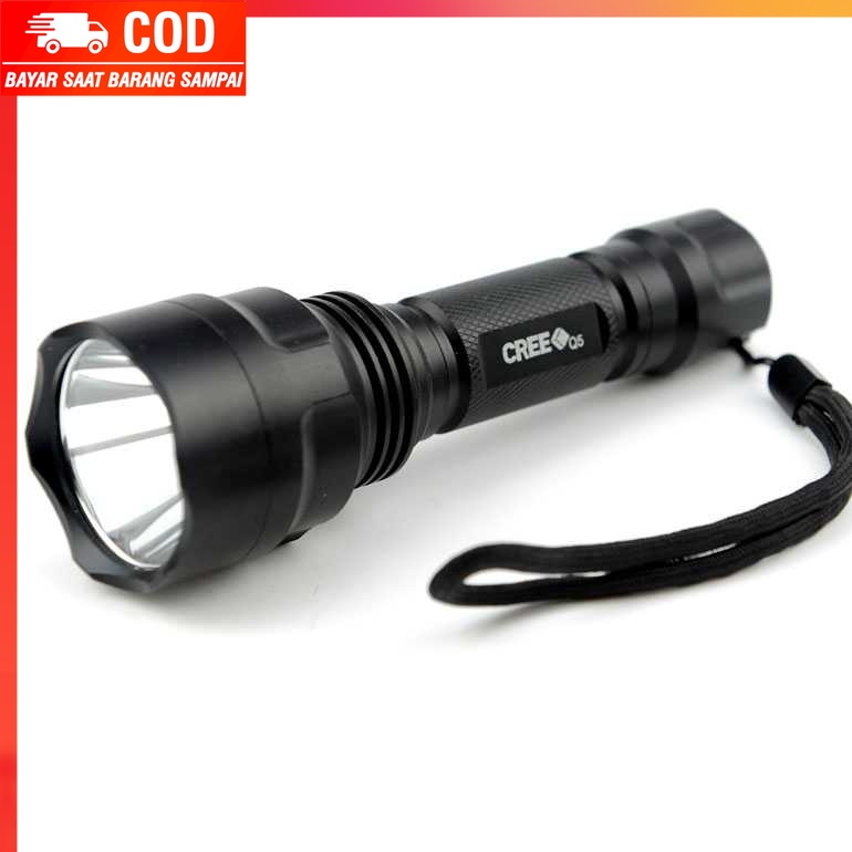 (100% BARANG ORI) TaffLED C8 Senter LED Flashlight Waterproof Cree Q5 3800 Lumens