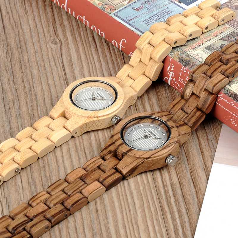 Jam Tangan Kayu Bambu Analog Pria Wanita BOBO BIRD Bamboo Zebra - W-O29/O10