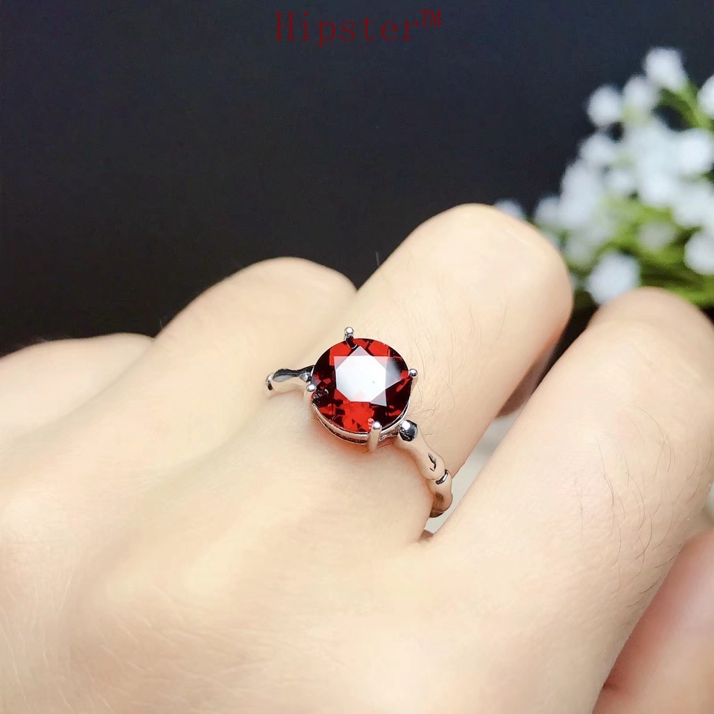 Hot Sale Fashion Creative Natural Ruby Adjustable Ring