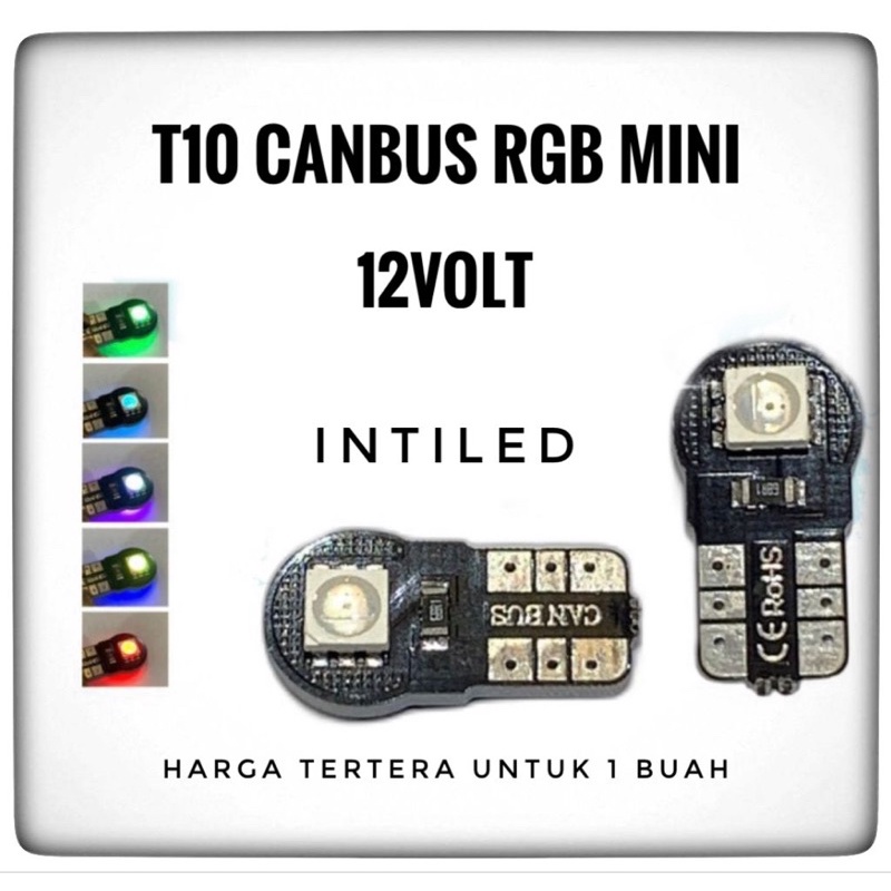 12VOLT - T10 LAMPU SENJA CANBUS RGB MINI