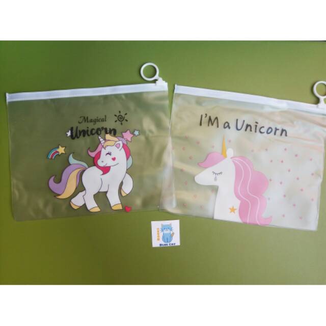 

Tempat Pensil Unicorn/Pouch Serba Guna Motif Unicorn/ Pouch Transparan