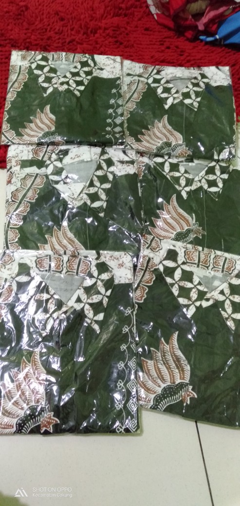 Bswart Batik Hrb026 Kenongo Hem Pendek Padi Pekalongan M L Xl Batik Pria Murah Modern Grosir