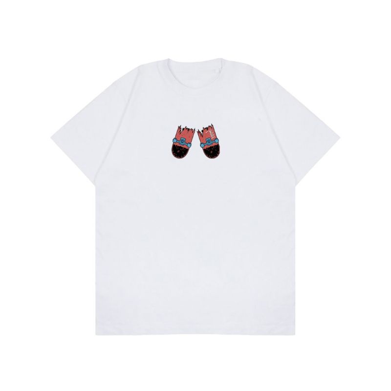 Imous.co Kaos Lengan Pendek Distro Pria / Wanita Skate White