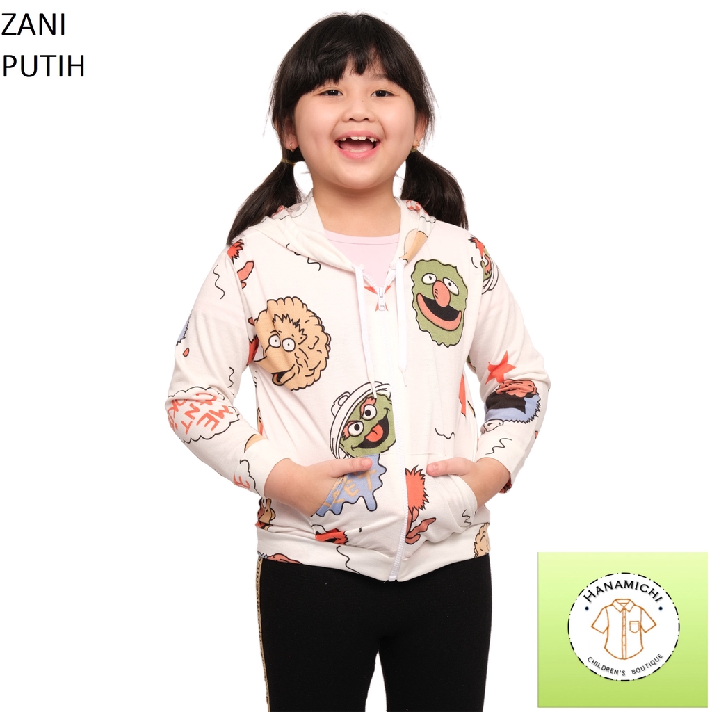 Hanamichi ZANI Hoodie Anak Lengan Panjang Bergambar