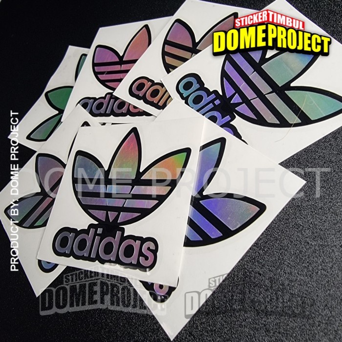 STIKER CUTTING ADIDAS DECAL HOLOGRAM AKSESORIS BODY MOTOR STICKER AESTHETIC DEKORASI OTOMOTIF