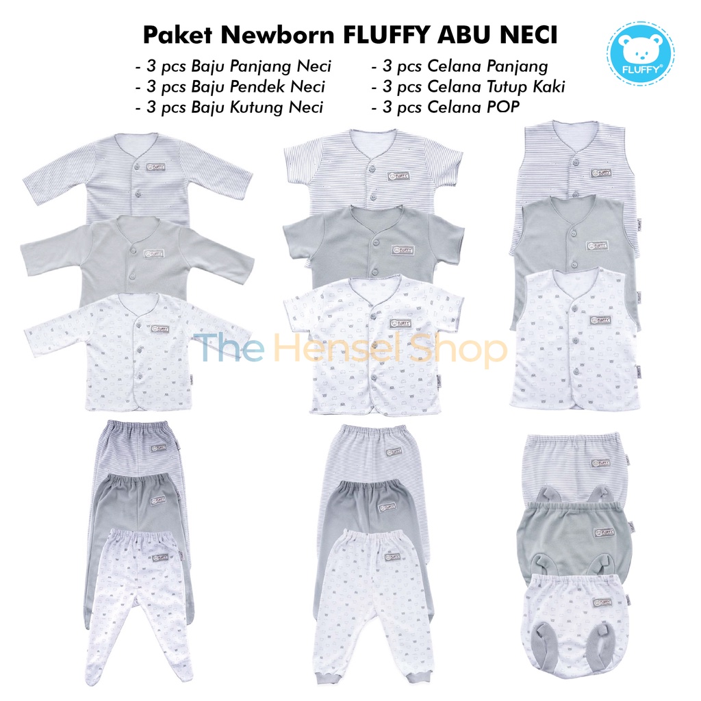 Fluffy Paket Baju Bayi Newborn Neci / Paket Baju Bayi Baru Lahir Fluffy