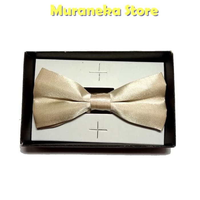 Dasi ANAK Kupu Kupu Bowtie Polos KREM Pita WEDDING Kupu2 Pesta Cream Bridesmaid Balita Anak2 TK Laki