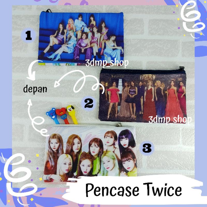 Pencase tempat kotak pensil twice fancy