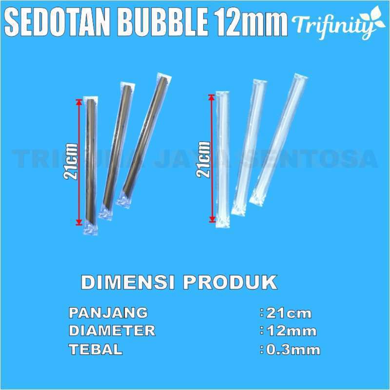 Trifinity Sedotan Teh poci Steril 620 6mm 20cm / Bubble Higienis 1221 12mm 21cm Runcing Pack Var