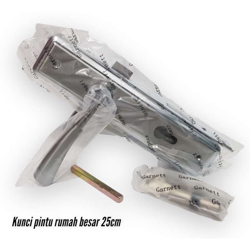 Kunci pintu besar stainless komplit 25cm Hover