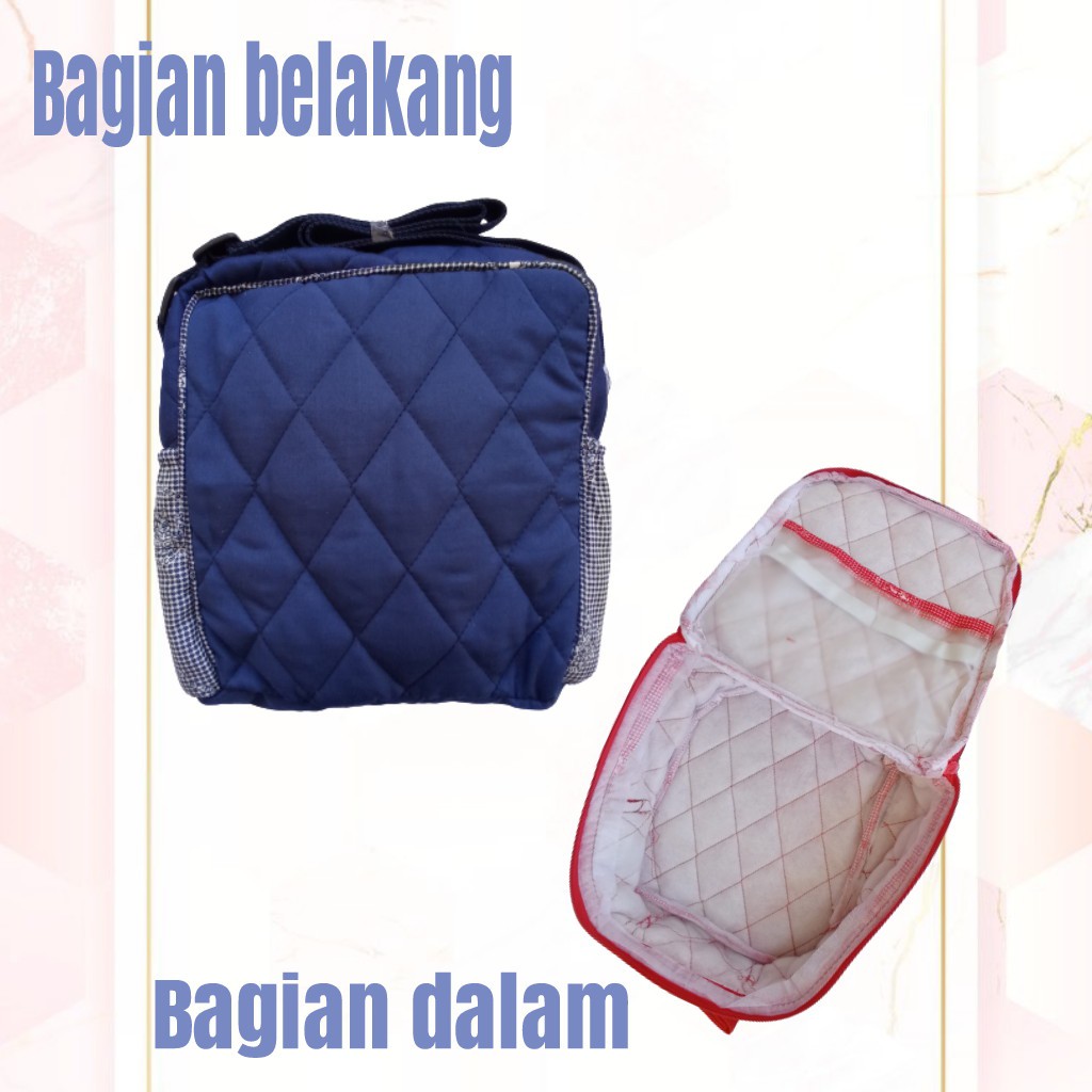 Tas Bayi Kecil Motif Bordir | Tas Bayi Serbaguna Double Saku