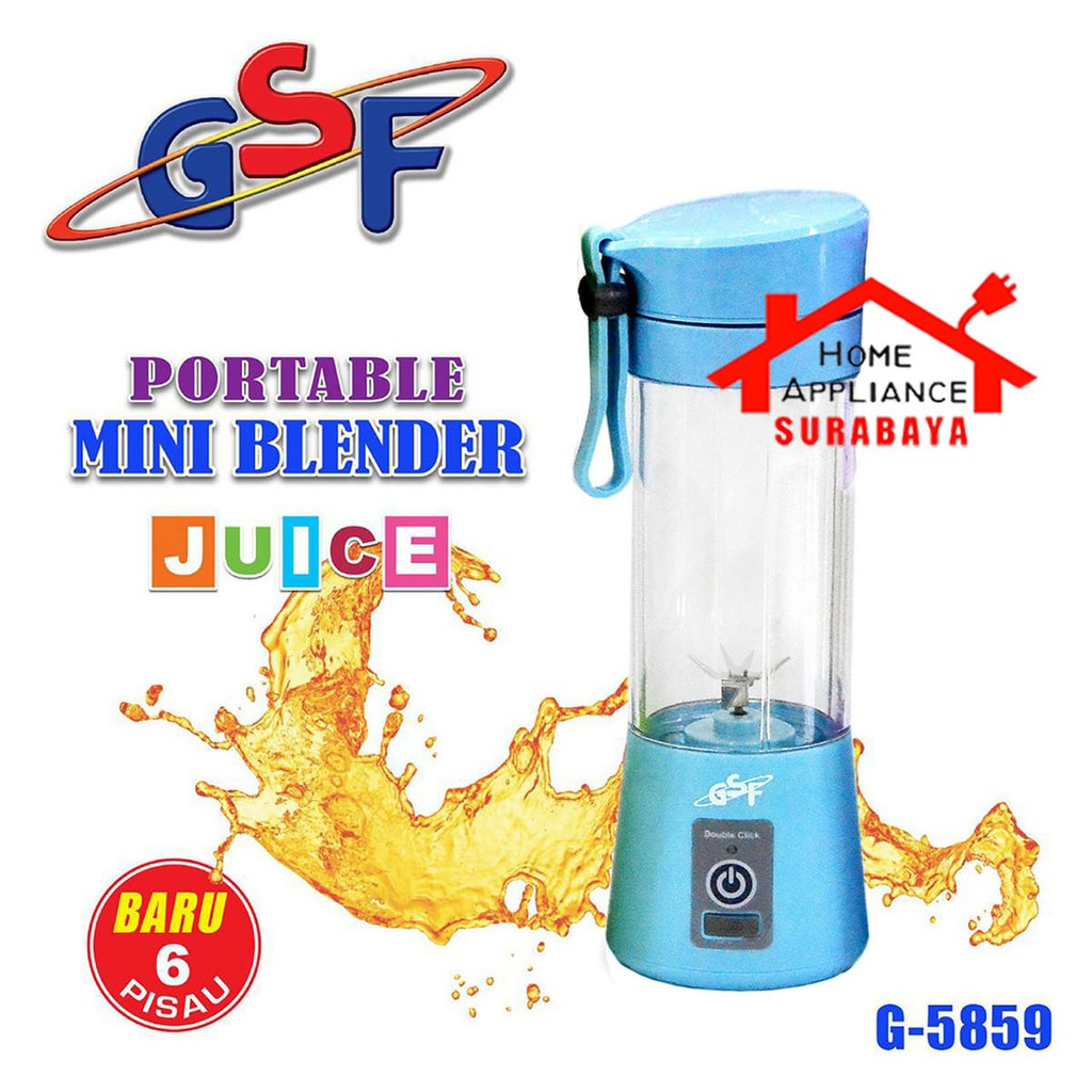 Blender Portable - Blender Juice USB 6 Mata Pisau GSF G 5859
