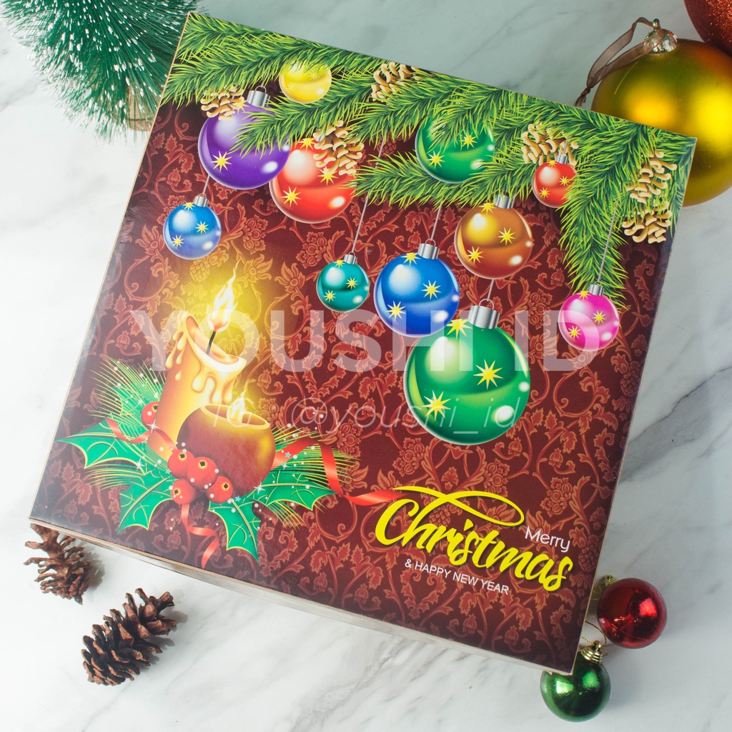 

(5pcs)Box Tall Cake Natal/Dus Kue Tinggi Edisi Christmas 25x25x18cm