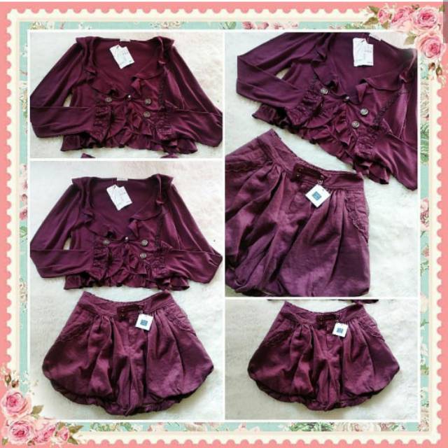 axes femme cardi purple