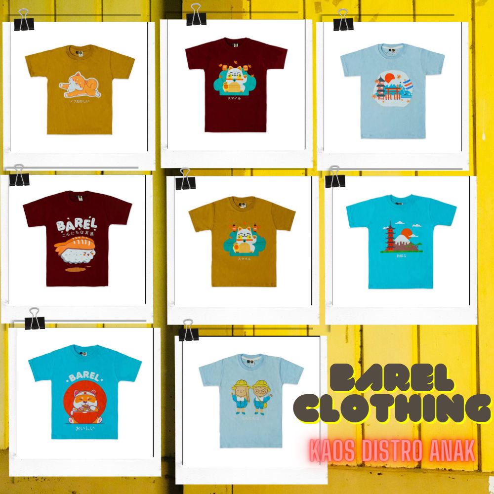 Baju Kaos Distro Anak Laki Laki dan Perempuan PS CLOTHING Unisex Baju Motif Karakter