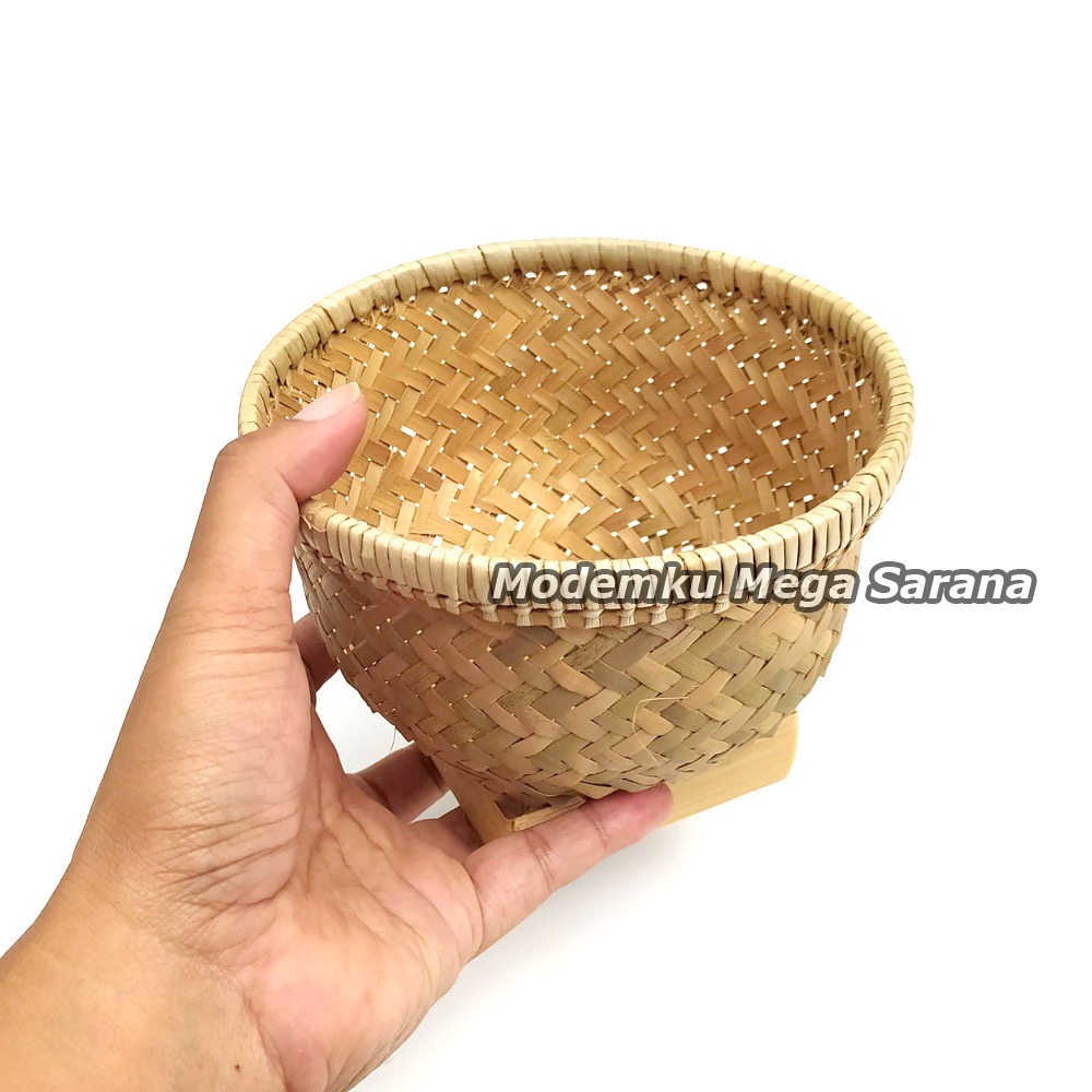 Rice Bowl Wakul Nasi Ceting Bakul Tempat Nasi Anyaman Bambu - D15 cm