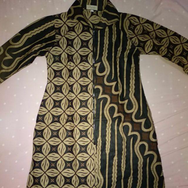 Dress Tunik Batik Zipper Seling Genes