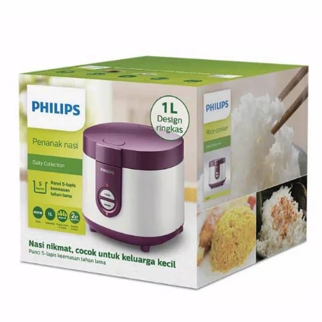 PHILIPS RICE COOKER 1L HD 3116 - PHILIPS MAGIC COM 1 LITER HD3116 UNGU