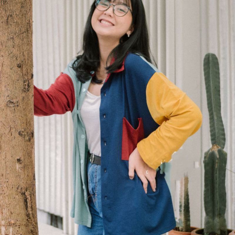 KEMEJA NADINE COMBINASI BABYTERY GF