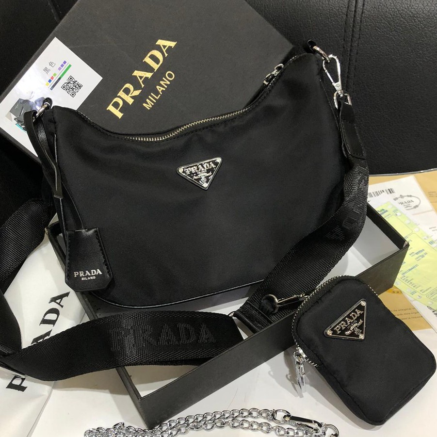 TAS SELEMPANG PRADA Multi Pochette Free Pouch Kualitas Premium dan Best Seller Tas Wanita