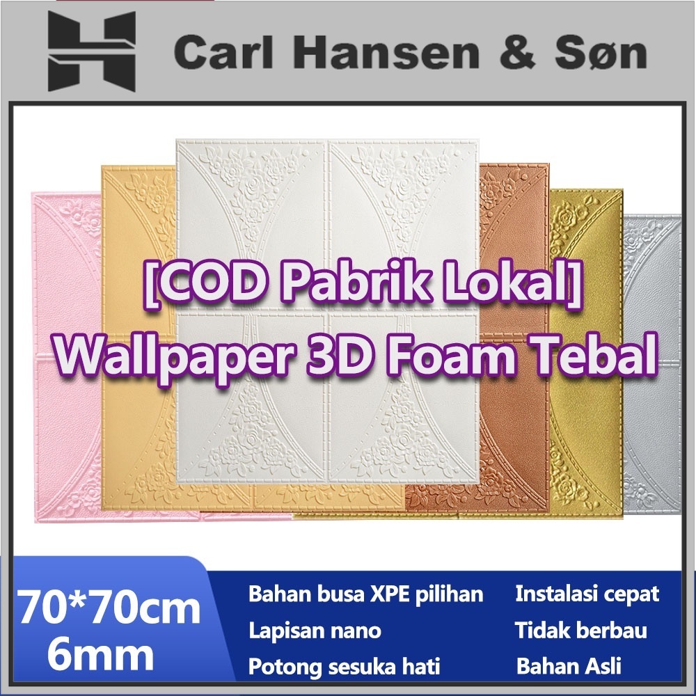 [COD Beli 10 Gratis 1] L 70*70cm 4-6mm Tebal Wallpaper 3D Foam Wallpaper Dinding Batu Bata Stiker Di