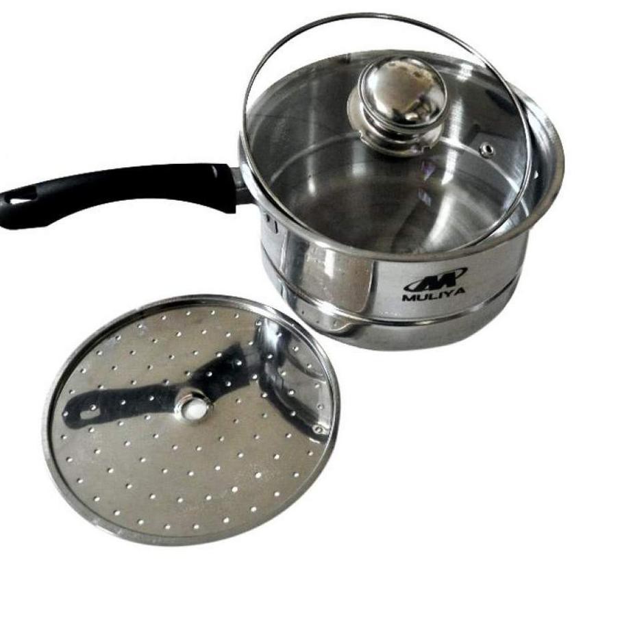 ★Promo★ Panci Serbaguna Kukus Kecil Steamer Langseng Dandang Stainless Steel Tutup Kaca Dimsum Mpas