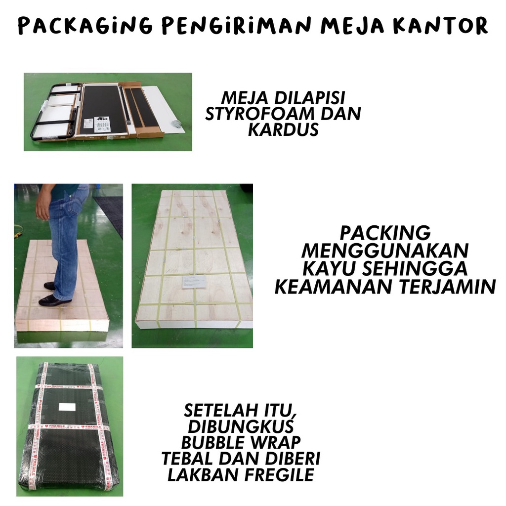 MEJA KANTOR/MEJA KERJA/MEJA TULIS/MEJA BELAJAR 120CM X 60CM X 75CM BUNDAR PUTIH