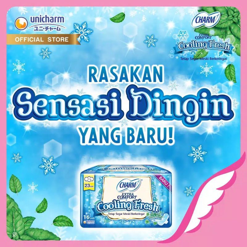 Charm pembalut cooling fresh 26cm 16pads