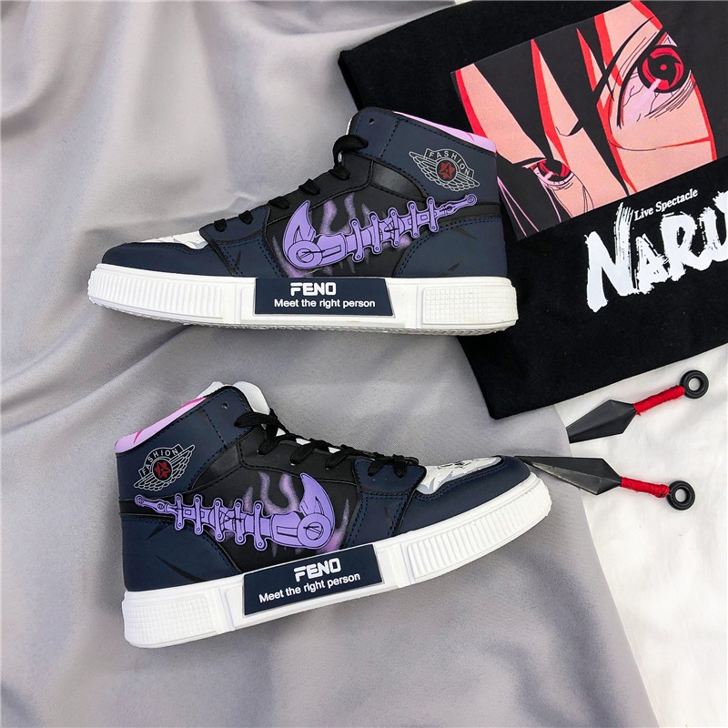 COD Anime Naruto Sepatu Import Pria Running Sneaker Uchiha Sasuke Kets Casual Santai Cosplay Sports Lentur Cowok Dewasa 197