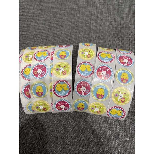 (50pcs) Stiker Thank You Bulat size 2,5cm / Thank You stickers Olshop etc-Easter A