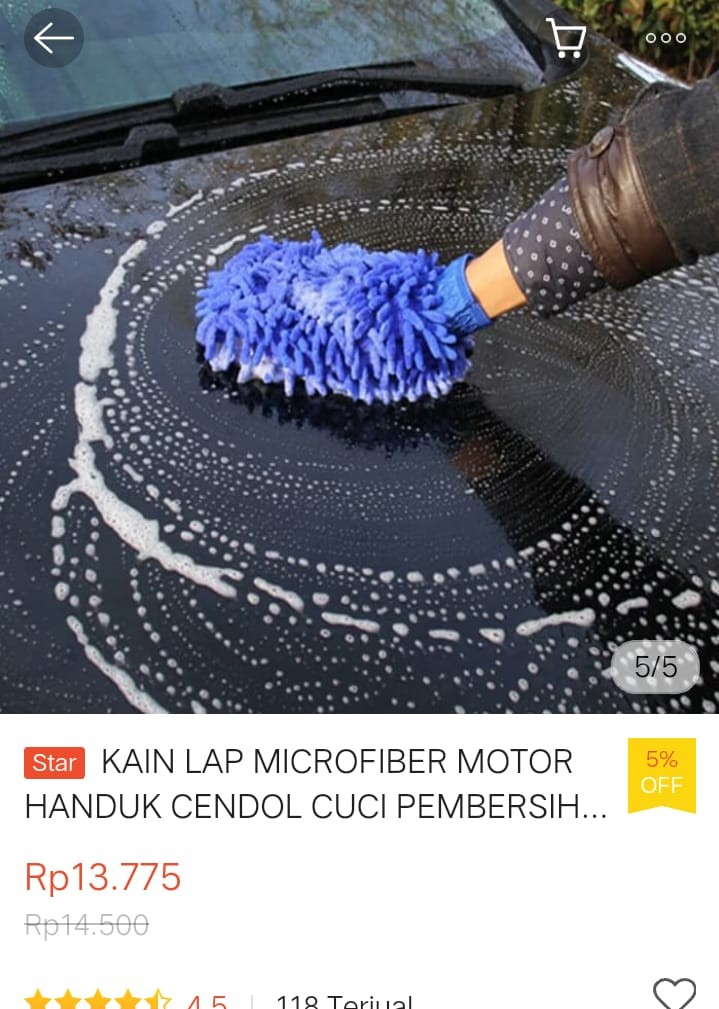 Kain Lap Microfiber Motor Handuk Cendol Cuci Pembersih Micro Fiber