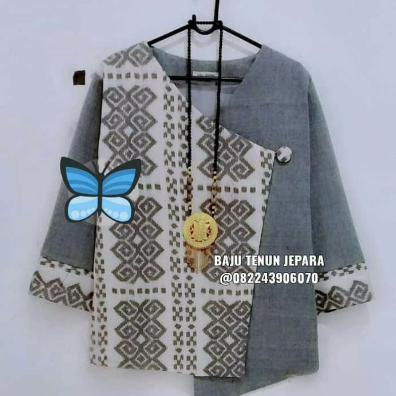 Blouse tenun blangket baju etnik baju tenun jepara  khusus jumbo BTB50