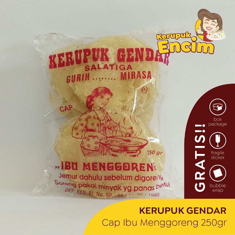 Kerupuk Gendar Salatiga cap Ibu Menggoreng 250gr (mentah/siap goreng)