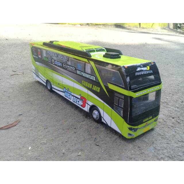 Miniatur bis subur jaya ninja turtlee jetbus 3 buatan mujiono banjarnegara