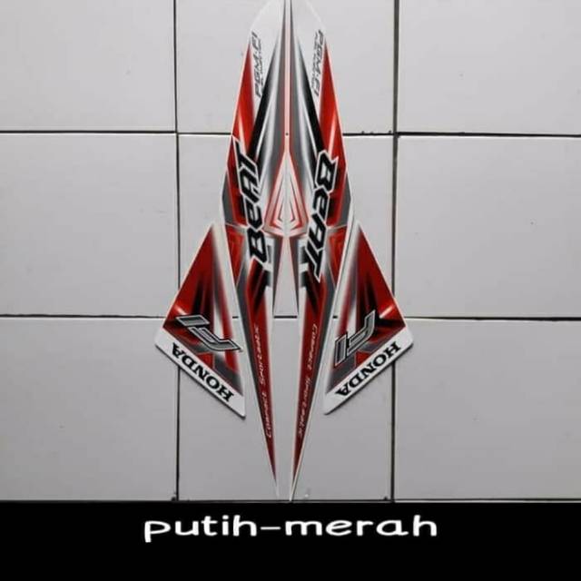 Striping beat fi cw 2015 putih merah