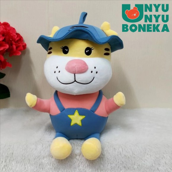 Boneka Harimau Overall Size 12&quot;/30cm/hadiahsouvenirbintangboneka