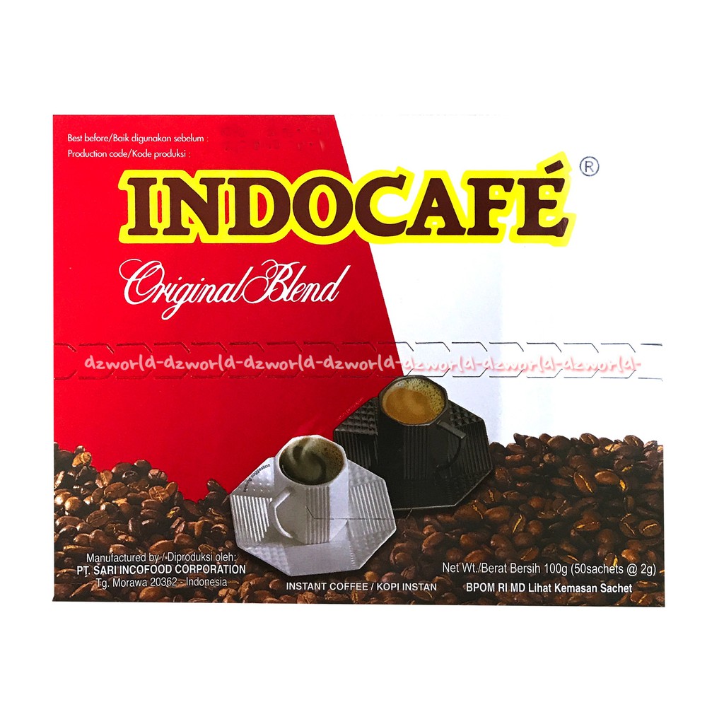 

Indocafe Original Blend 50sachet Kopi Indokafe Bubuk Giling Indo Cafe Coffee Kemasan Sachet Tanpa Guka