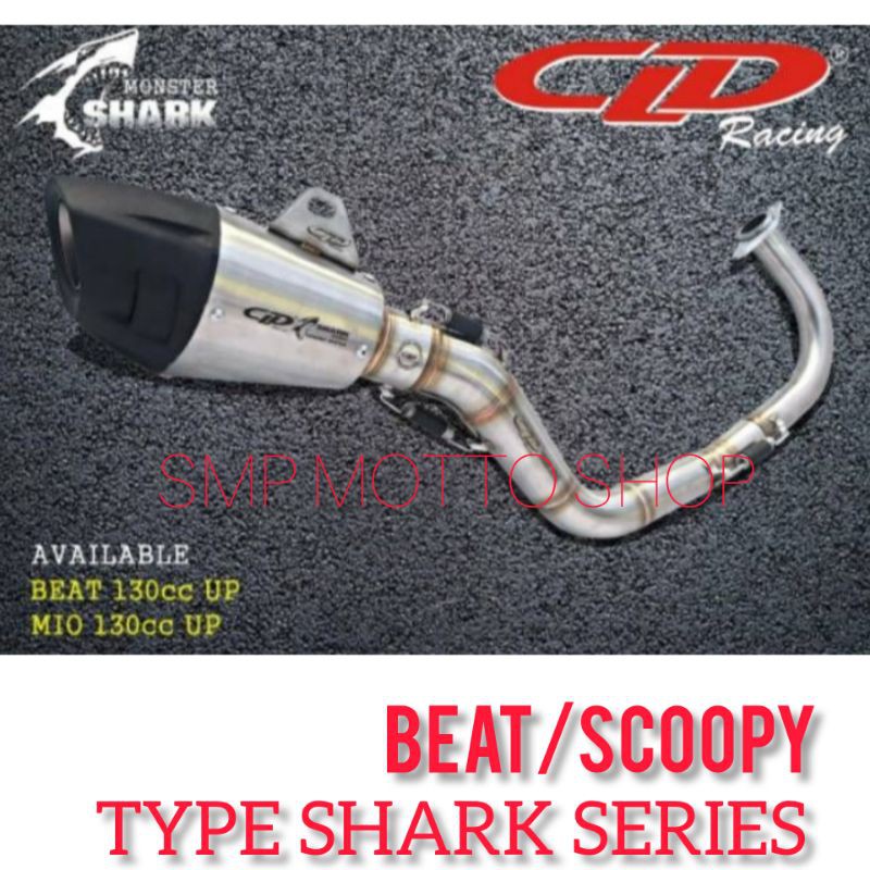 Knalpot CLD Racing Beat/Scoopy Type Shark Series ORIGINAL