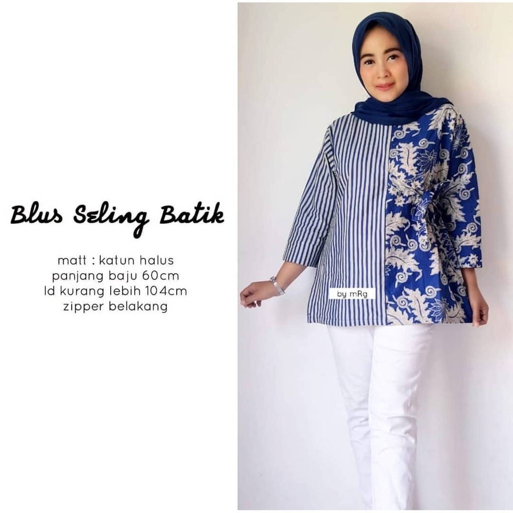 [PREMIUM] Blus Seling Truntum Salur Batik Premium Atasan Modern Kerja Seragam Kantor Muslim Pesta