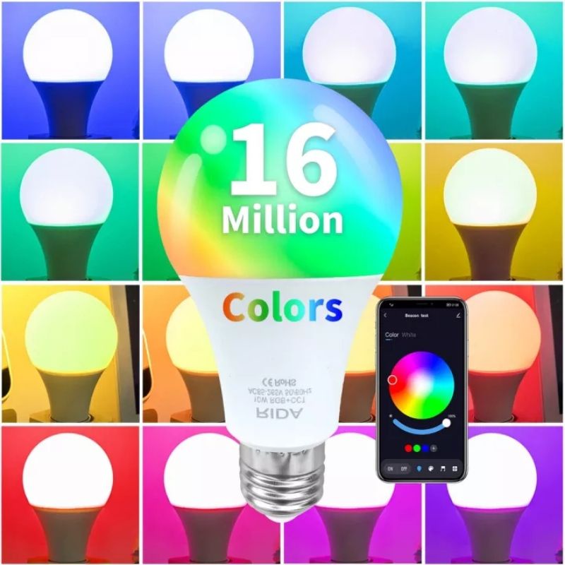 Smart LED Bulb Bluetooth 10W--12w RGBCCT warna Bulb - lampu tidur terbaik lampu led rumah